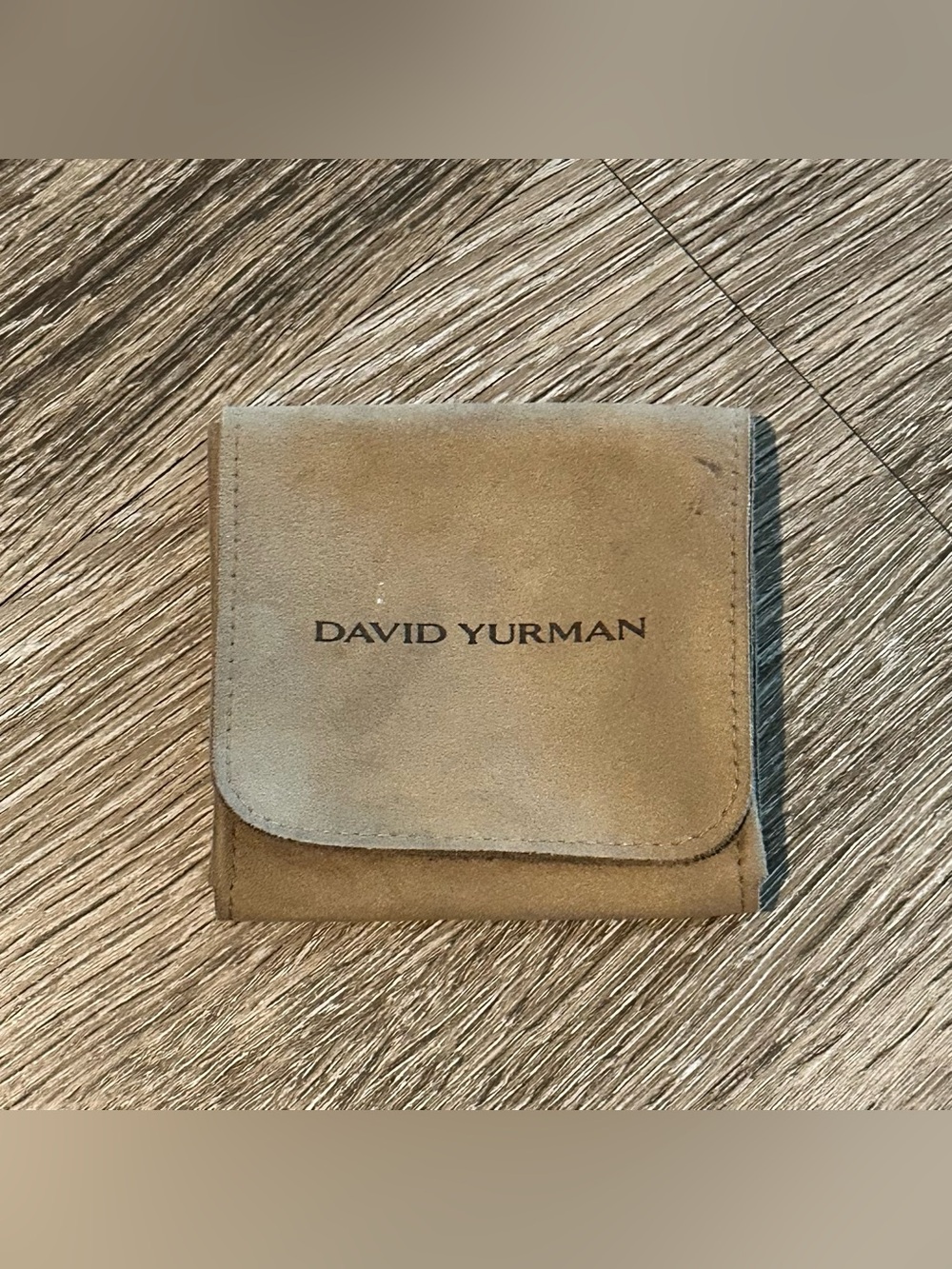 David Yurman Beige Foldover Jewelry Travel Storage Pouch